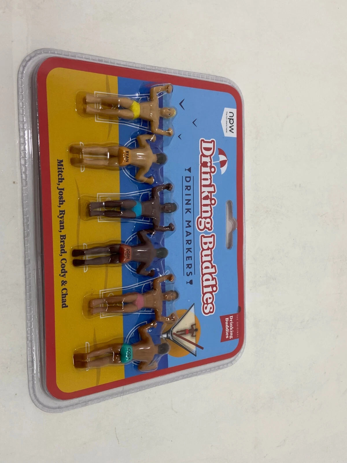 Drinking Buddies Drink Markers Muscular Men Set of 6 Pack Cocktail Collectibles | eBay