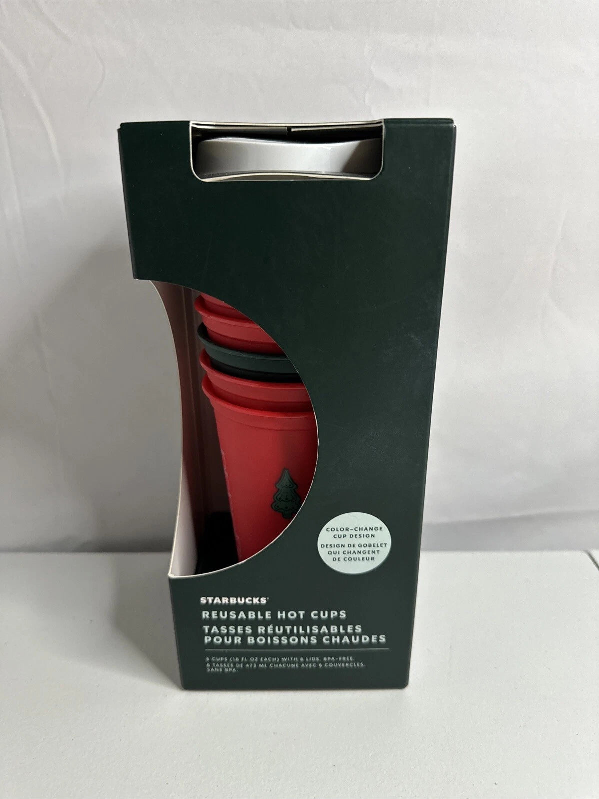 NEW Starbucks 2022 | Holiday Color Changing Reusable Hot Cups 6-Pack 16oz | eBay