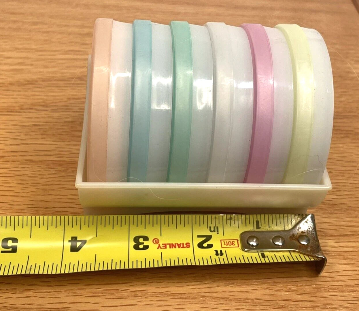 3" Tupperware Pastel Wagon Wheel Coaster Set of 6 Carrier 567 Vintage | eBay