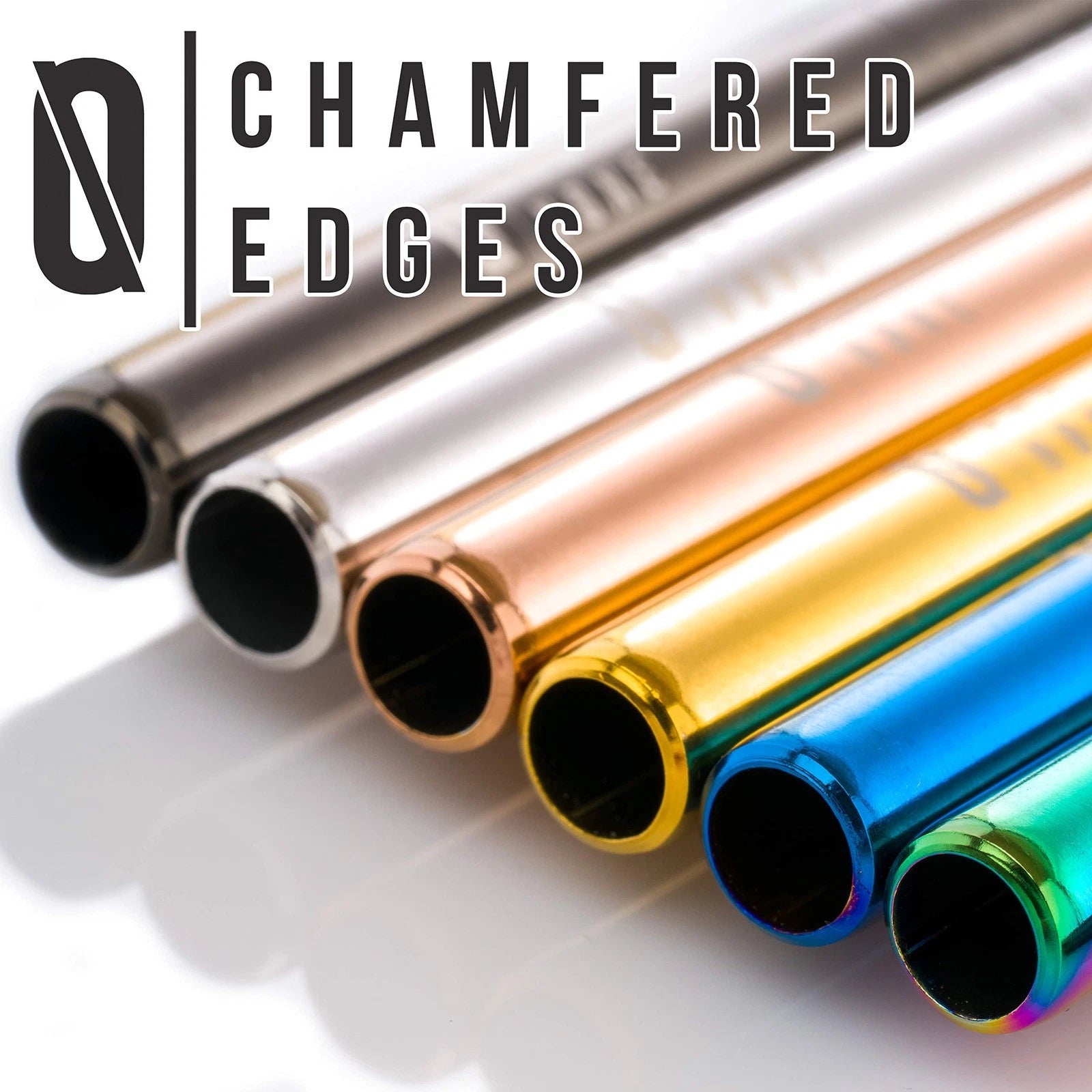 BAR NONE Best Straws Set of 12 | 10.5" Long Wide Rainbow Multi Colored Stainl... | eBay