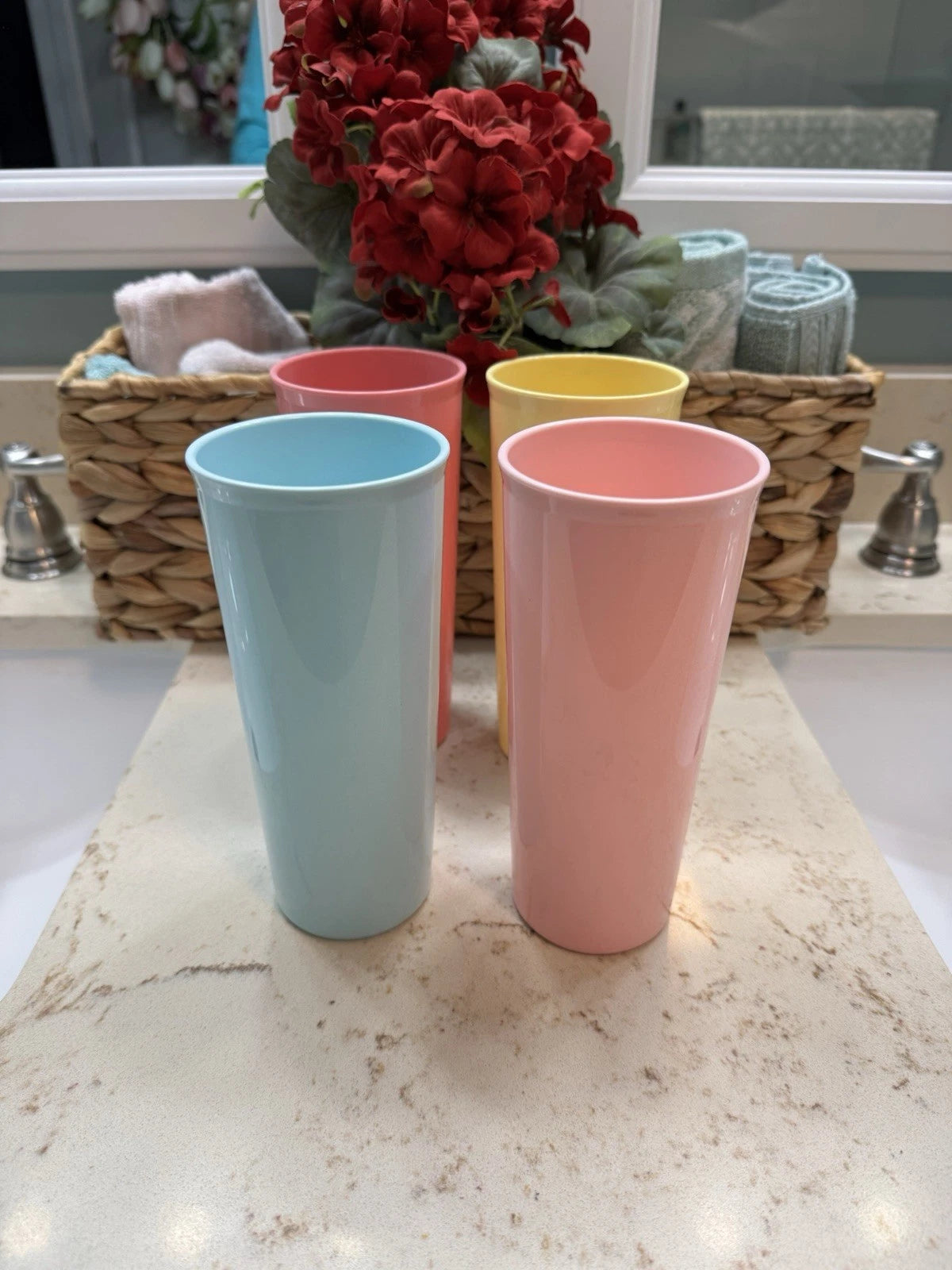NEW Tupperware 16 oz Tumbler Set of 8 Pastel Colors No Lids BPA Free | eBay