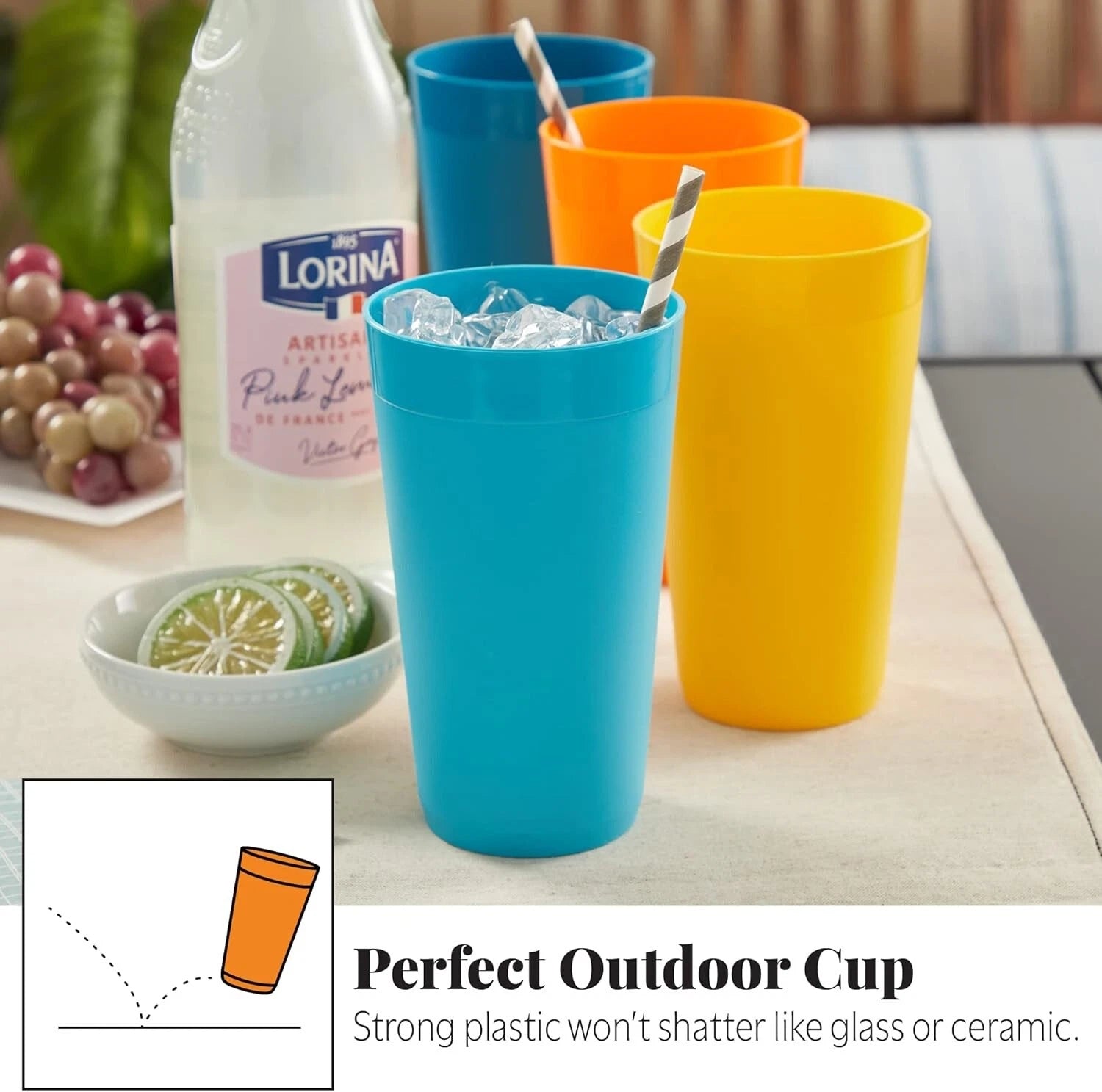 Durable 20oz Stackable Water Tumblers | BPA-Free, Dishwasher Safe Set of 12 | eBay