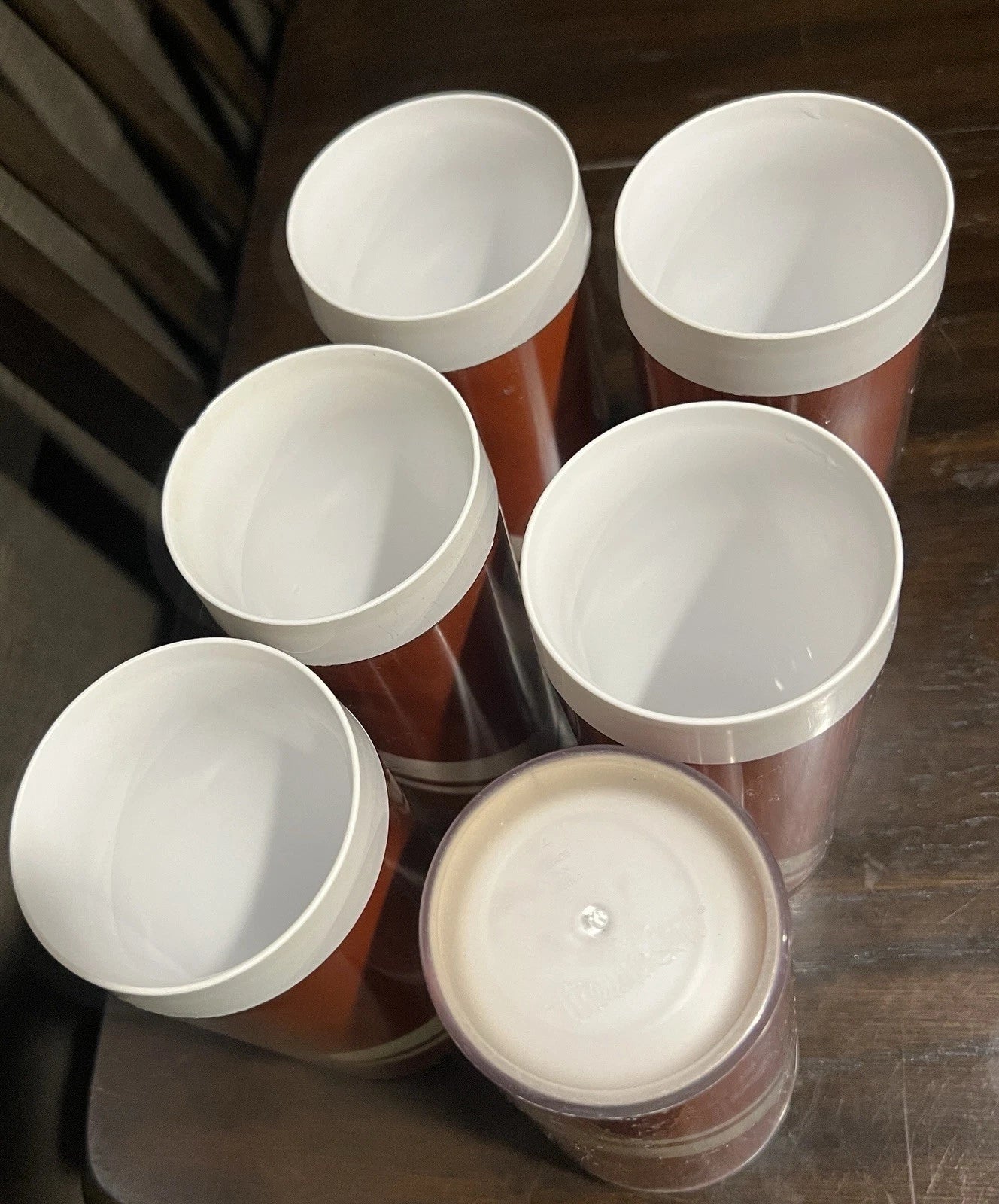 Retro Thermo-Serv 1979 Candy cane Striped Tumblers Set Of 6 | eBay