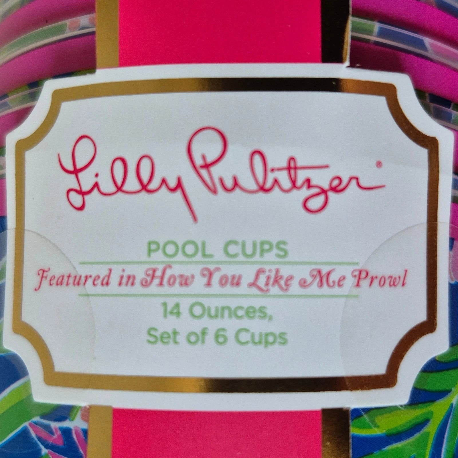 6 NEW Lilly Pulitzer HOW YOU LIKE ME PROWL 14-Oz Plastic Pool Cups. Lion Tiger | eBay