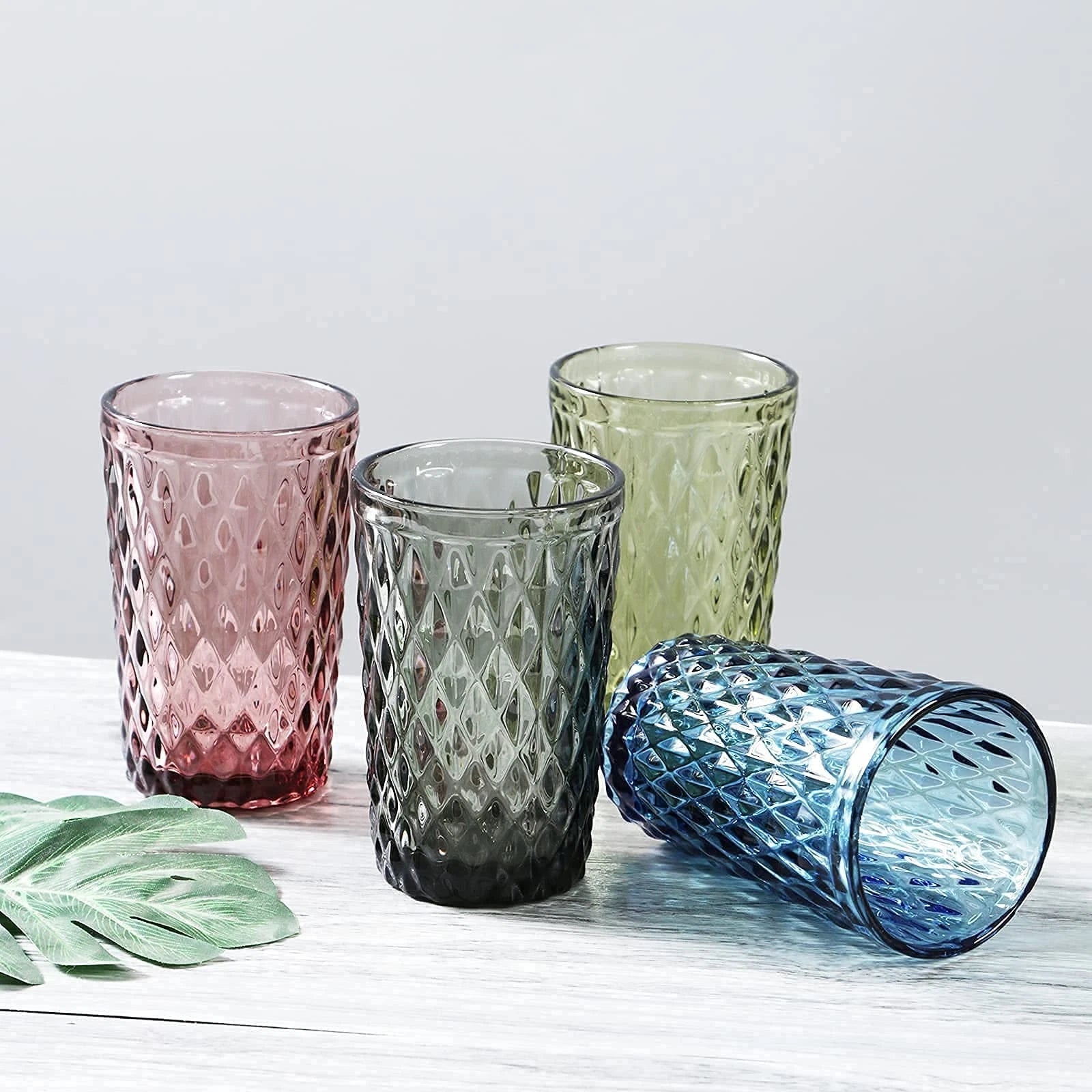 Blue Diamond Glassware Set of 6 - 12 oz Tumblers for Water, Juice, Cocktails | eBay