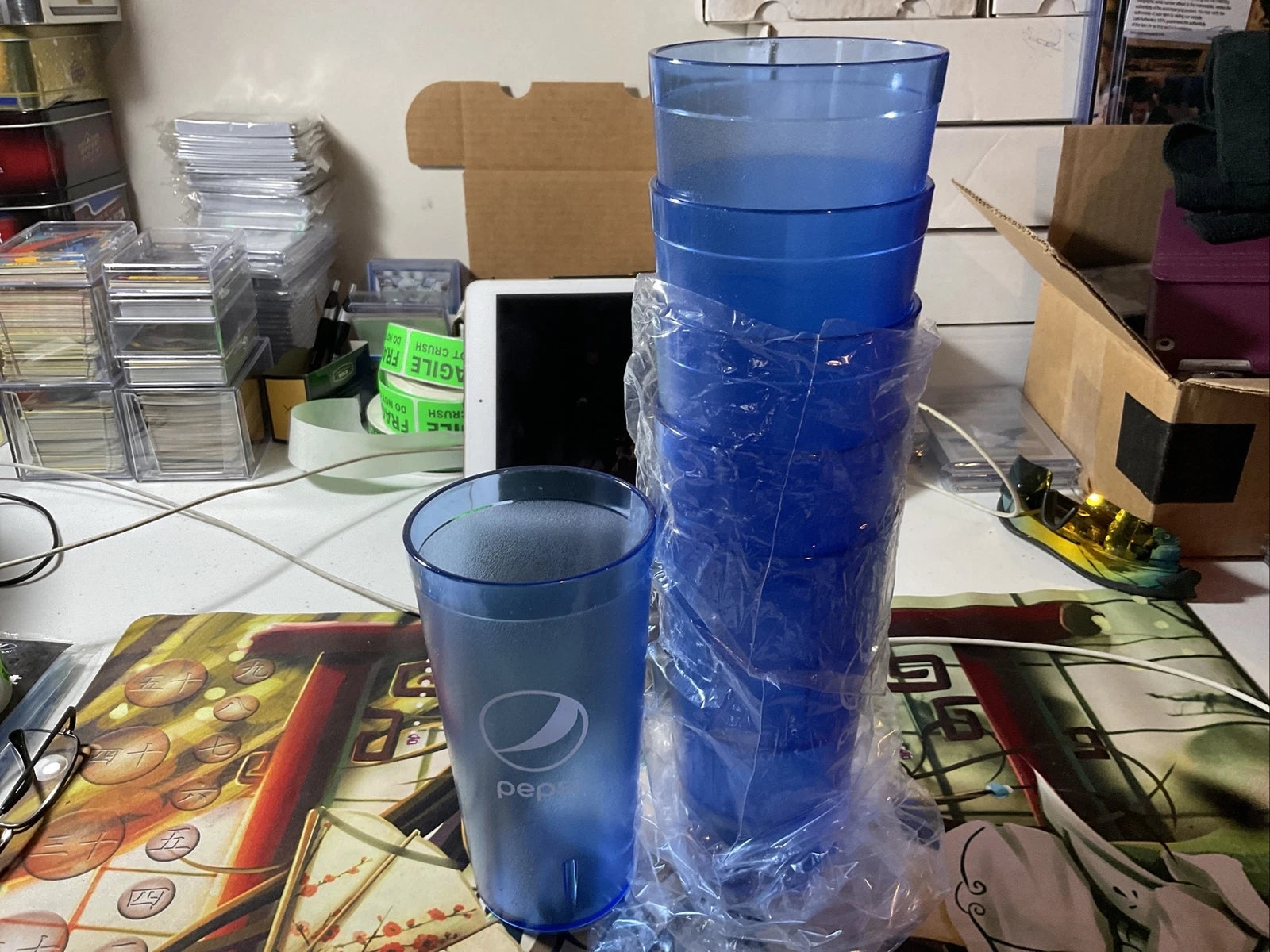 Pepsi Cola Restaurant Blue Plastic Tumblers Cups 20 Oz Blue Carlisle New ( 6 ) | eBay