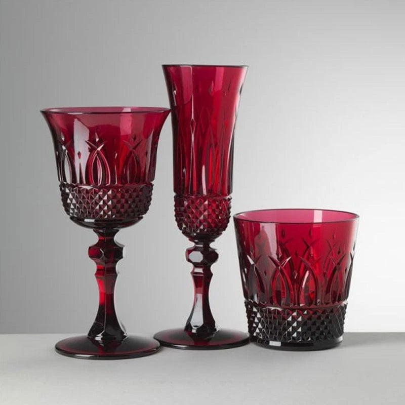 MARIO LUCA GIUSTI Italia Water Glass 6 pieces Ruby | eBay
