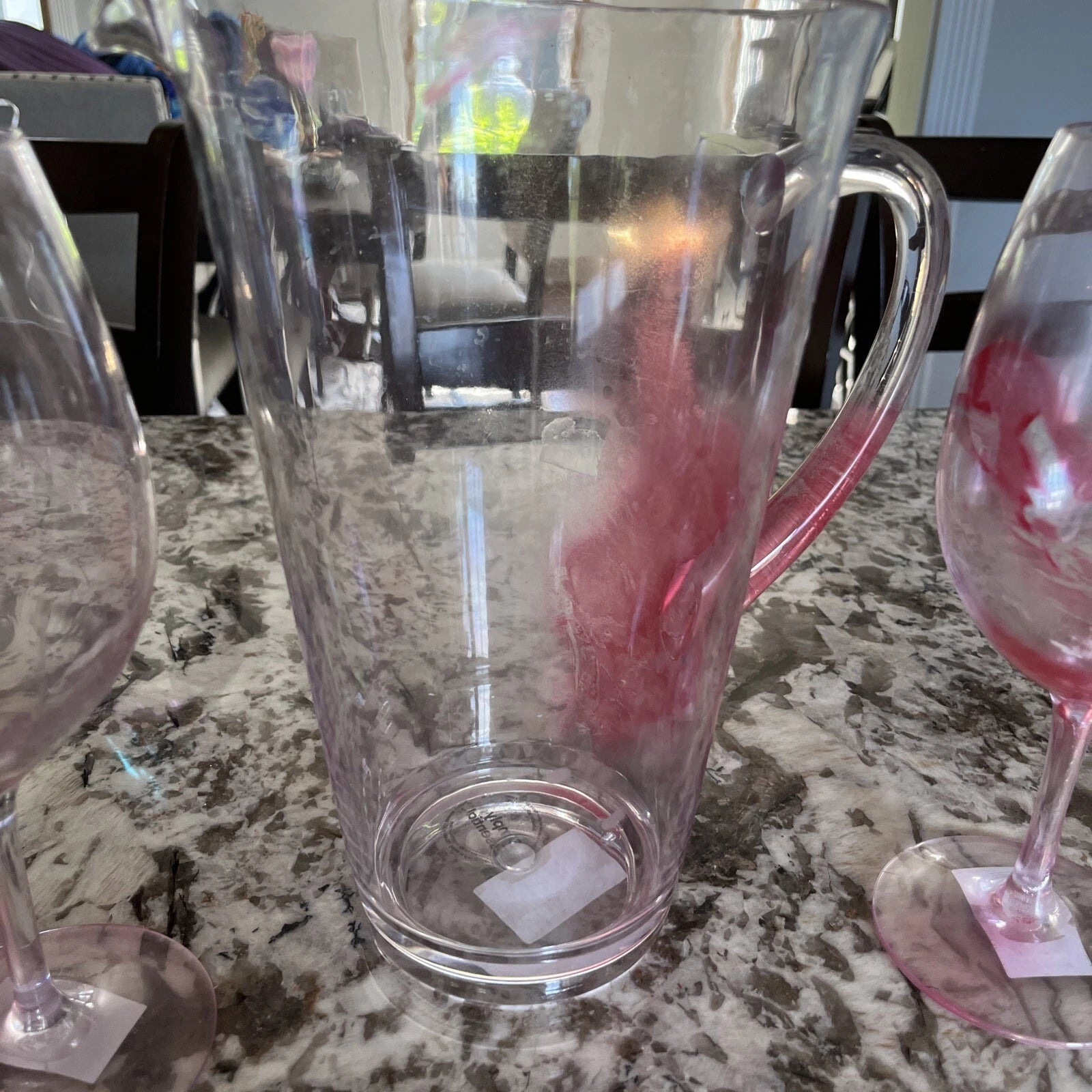 Plastic Pitcher 6 Shatter Proof BPA Tumbler Glasses Cups Pool Patio Damaged | eBay