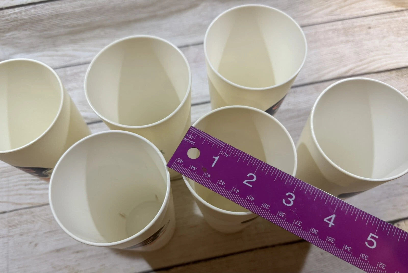 Lot of 6 Vintage Tall White Chicago Bears Tumblers Plastic Drinking Cups TubH4 | eBay