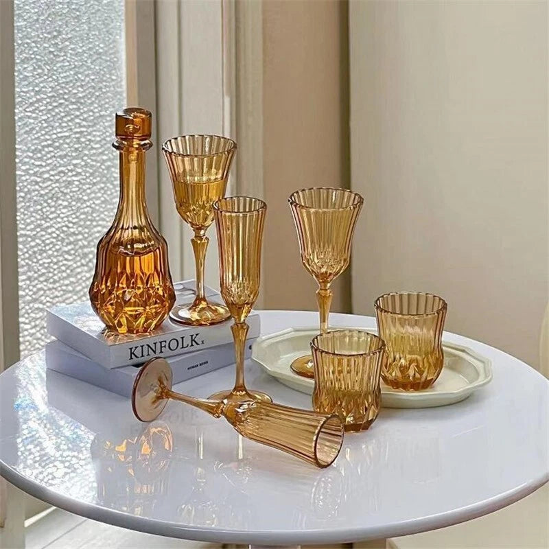 7Pcs/set Miniature Dollhouse 1/6 Wine Ware Bottle Decanter Flute Glass Drinks | eBay