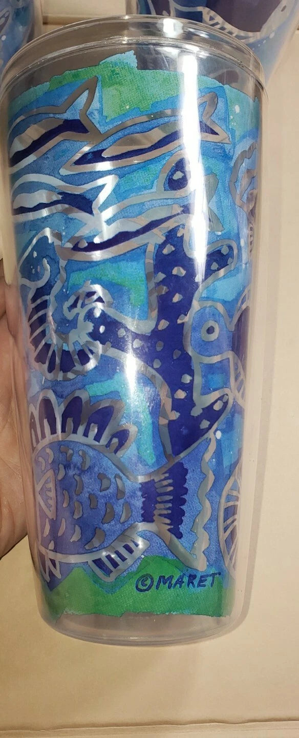 Beach Style Acrylic Tumblers 6 count in Excellent Used Condition | eBay