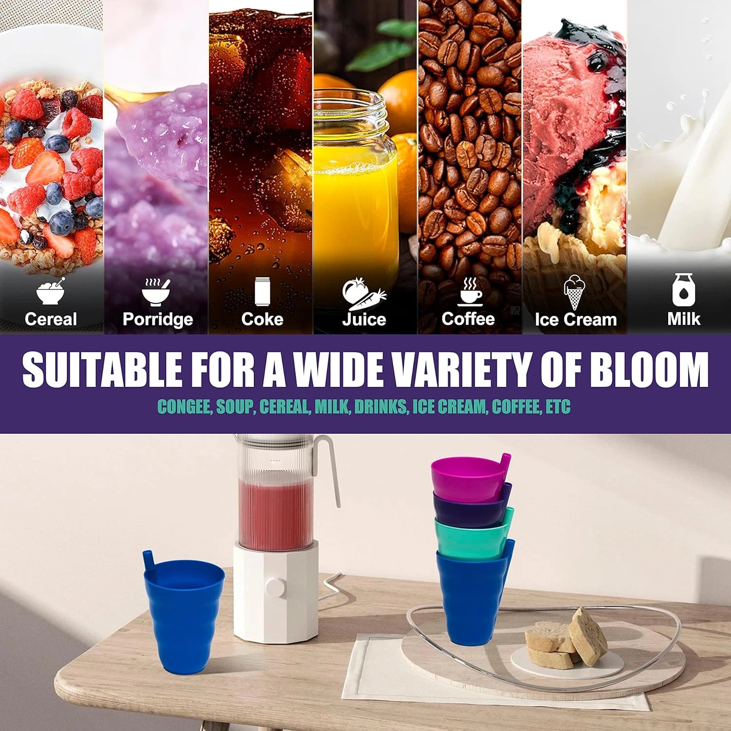 Klickpick Home Kids Cups with Built in Straw - Set of 8 Toddler Drinking Cups wi | eBay