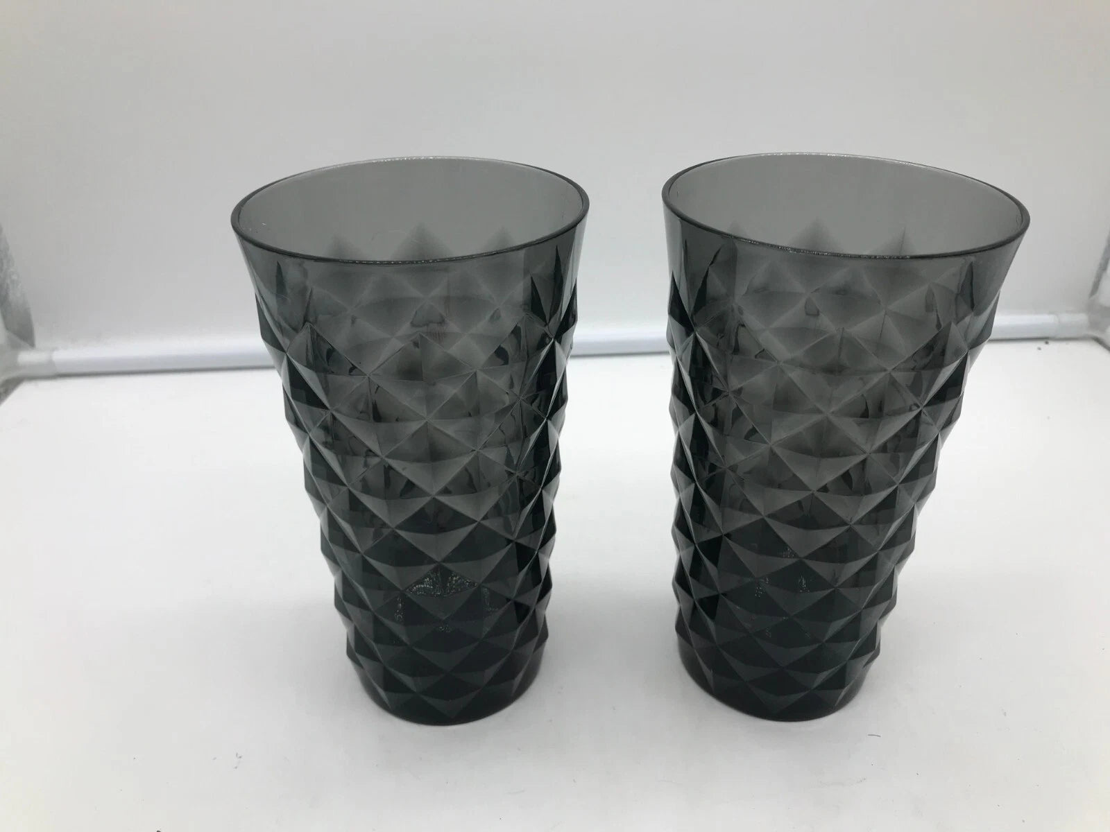 Plastic 19.65oz Diamond Black Tall Tumbler Set For 2 BB02B18016 | eBay