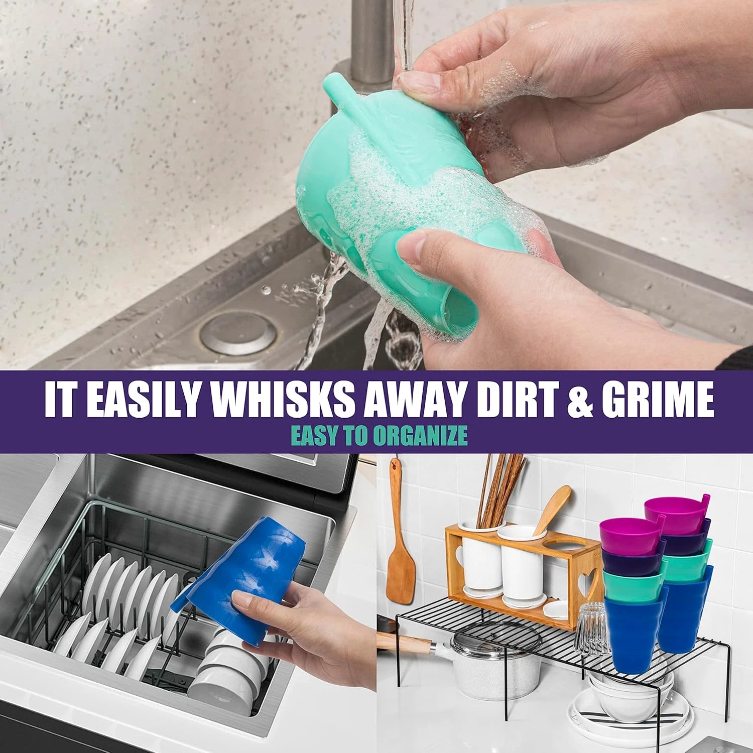 Klickpick Home Kids Cups with Built in Straw - Set of 8 Toddler Drinking Cups wi | eBay