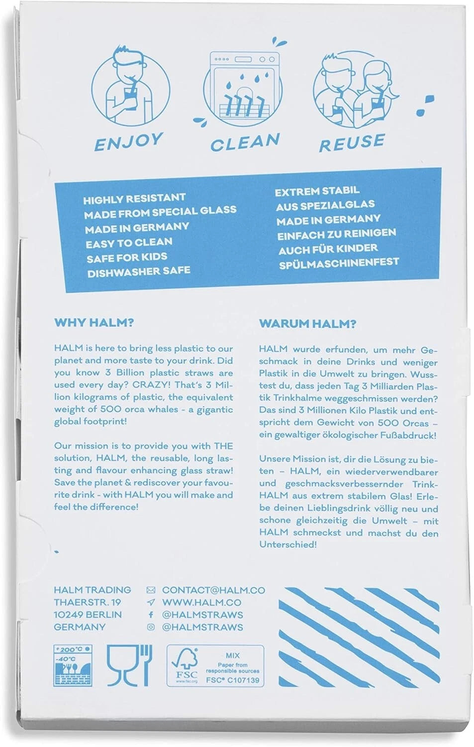 8-Inch Glass Straws Set - 6 Durable Reusable Straws for Smoothies & Cocktails | eBay