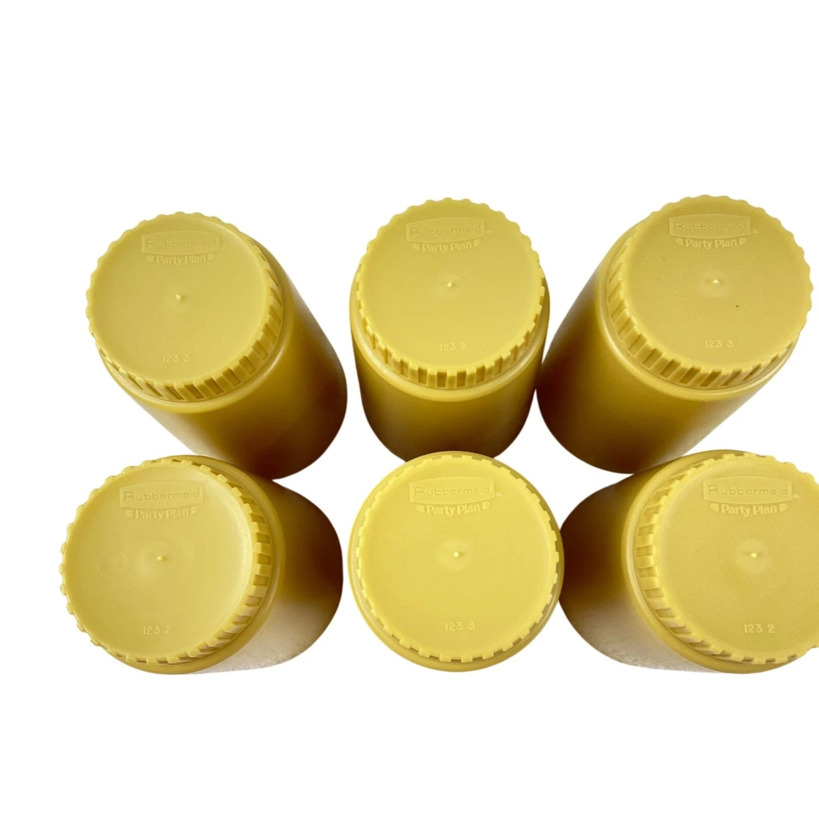 Lot of 6 Vintage Rubbermaid Harvest Gold Party Plan 8 oz Drinking Cups Tumblers | eBay