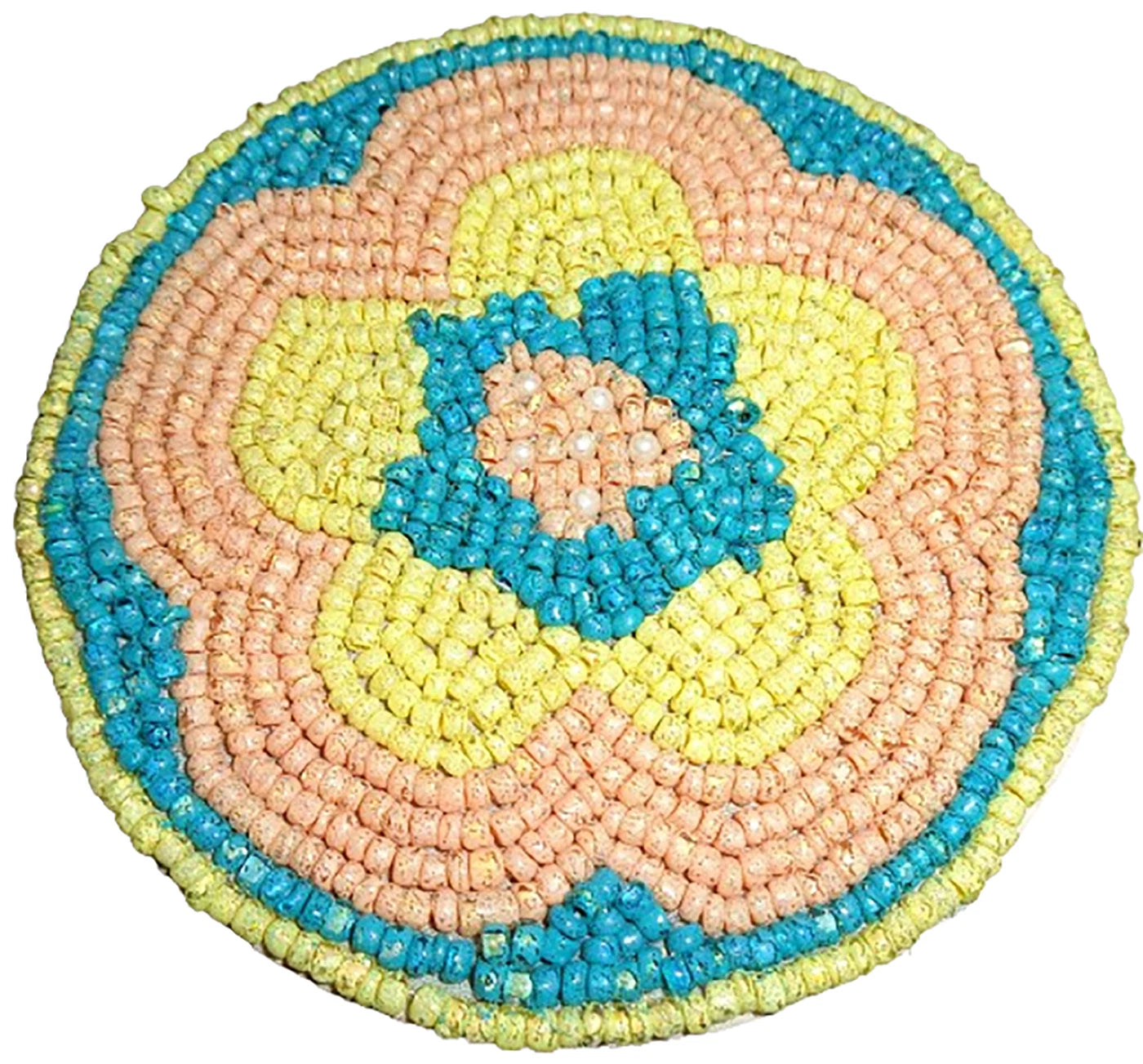 Decorative lovely Clear Beads Round Drink Coaster Set of 6 Hand Beaded Coasters | eBay