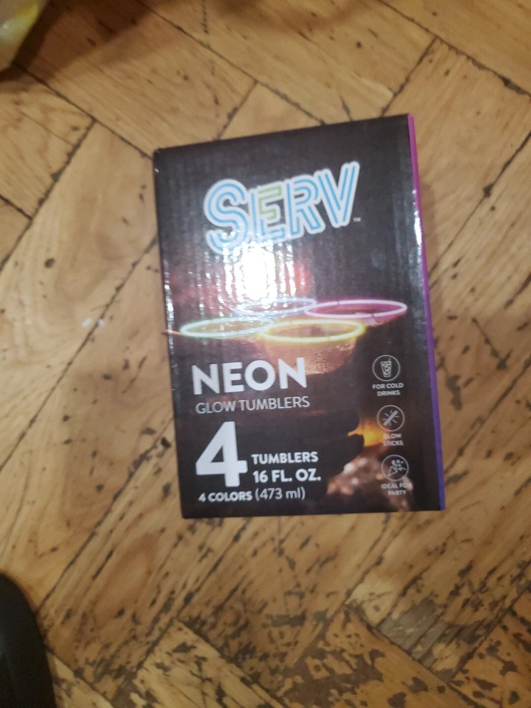 Serv NEON Glow Tumblers 4 Plastic Tumblers 16 fl. oz. 4 Colors For Cold Drinks | eBay