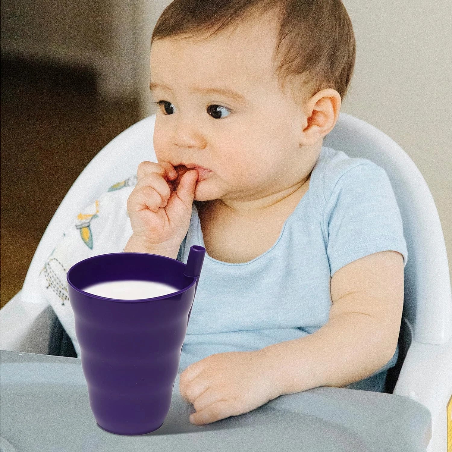 Klickpick Home Kids Cups with Built in Straw - Set of 8 Toddler Drinking Cups wi | eBay