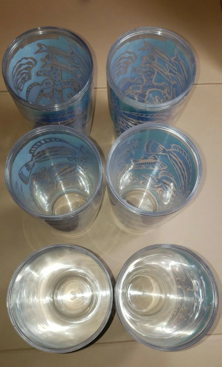 Beach Style Acrylic Tumblers 6 count in Excellent Used Condition | eBay