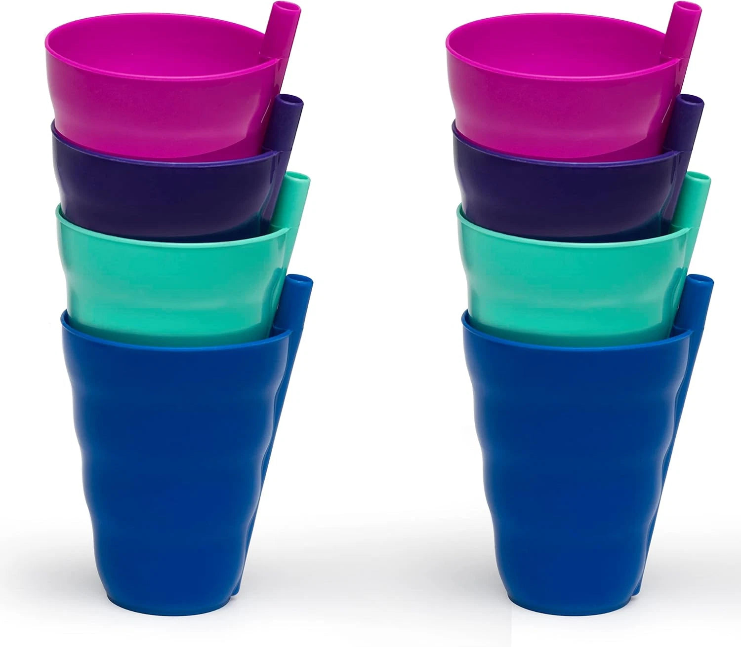 Klickpick Home Kids Cups with Built in Straw - Set of 8 Toddler Drinking Cups wi | eBay