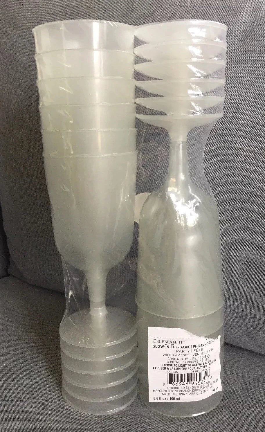 Glow In The Dark 6oz. Wine Glasses, Plastic, Set Of 12 | eBay