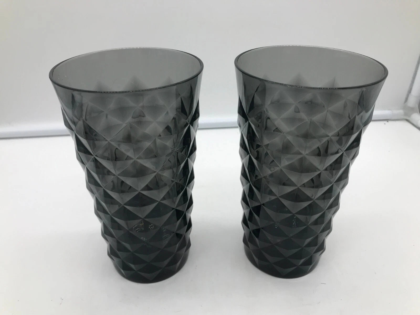 Plastic 19.65oz Diamond Black Tall Tumbler Set For 2 BB02B18016 | eBay