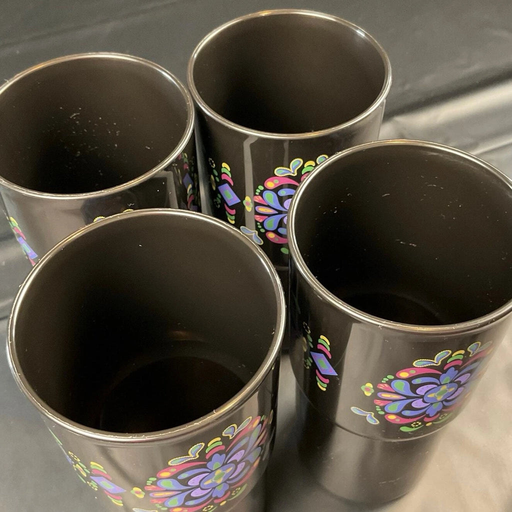 Tupperware Kaliopi Fiesta 16oz 500ml Tumbler Set of 4 Black Purple 2413E-6 | eBay