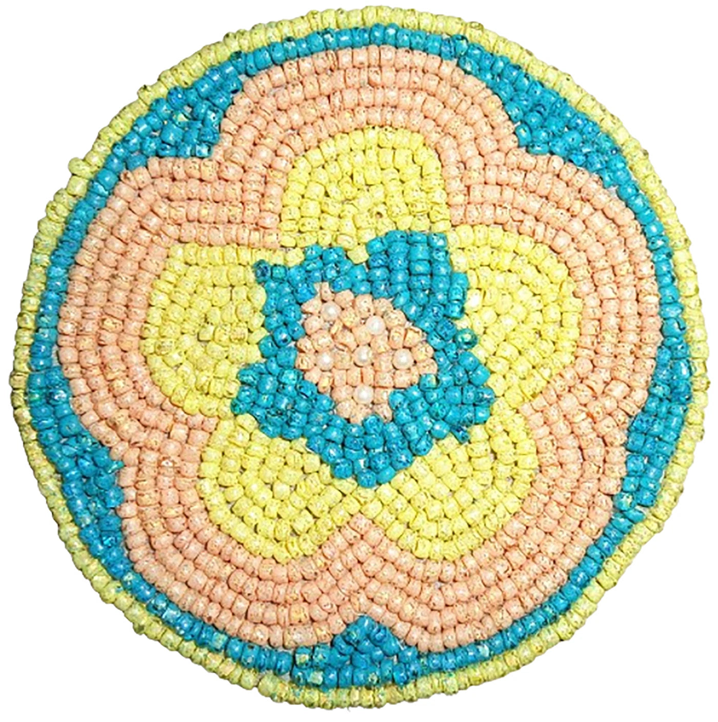 Decorative lovely Clear Beads Round Drink Coaster Set of 6 Hand Beaded Coasters | eBay