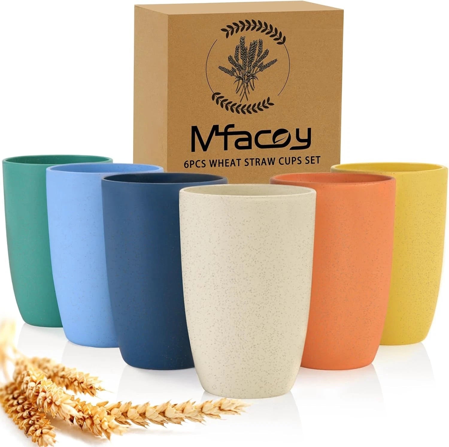 Mfacoy Wheat Straw Cups Set of 6, 12 oz 12 OZ, [COLOR(s) NOT SPECIFIED] | eBay