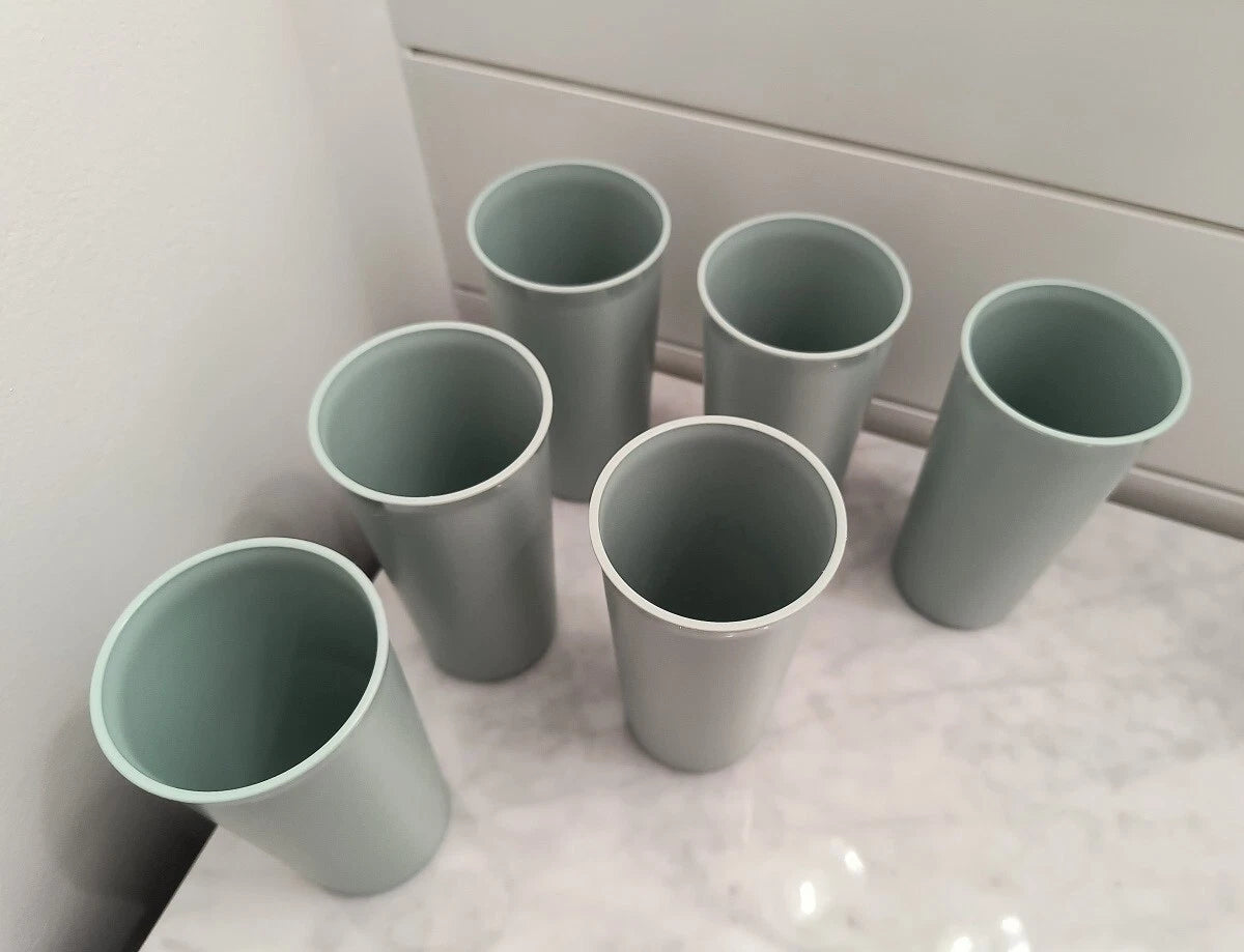 VINTAGE TUPPERWARE TUMBLERS - NEW Set of 6 - 9 oz. Mint/Sea Foam Green Tumblers | eBay