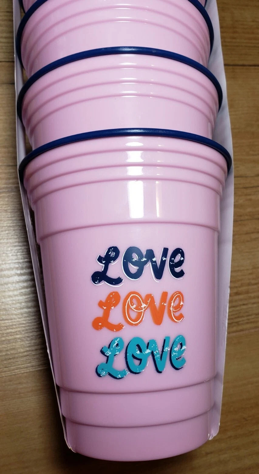 12 LOVE Cups Purple Blue 17 Oz Party Picnic Drink BPA FREE Novogratz Insulated | eBay