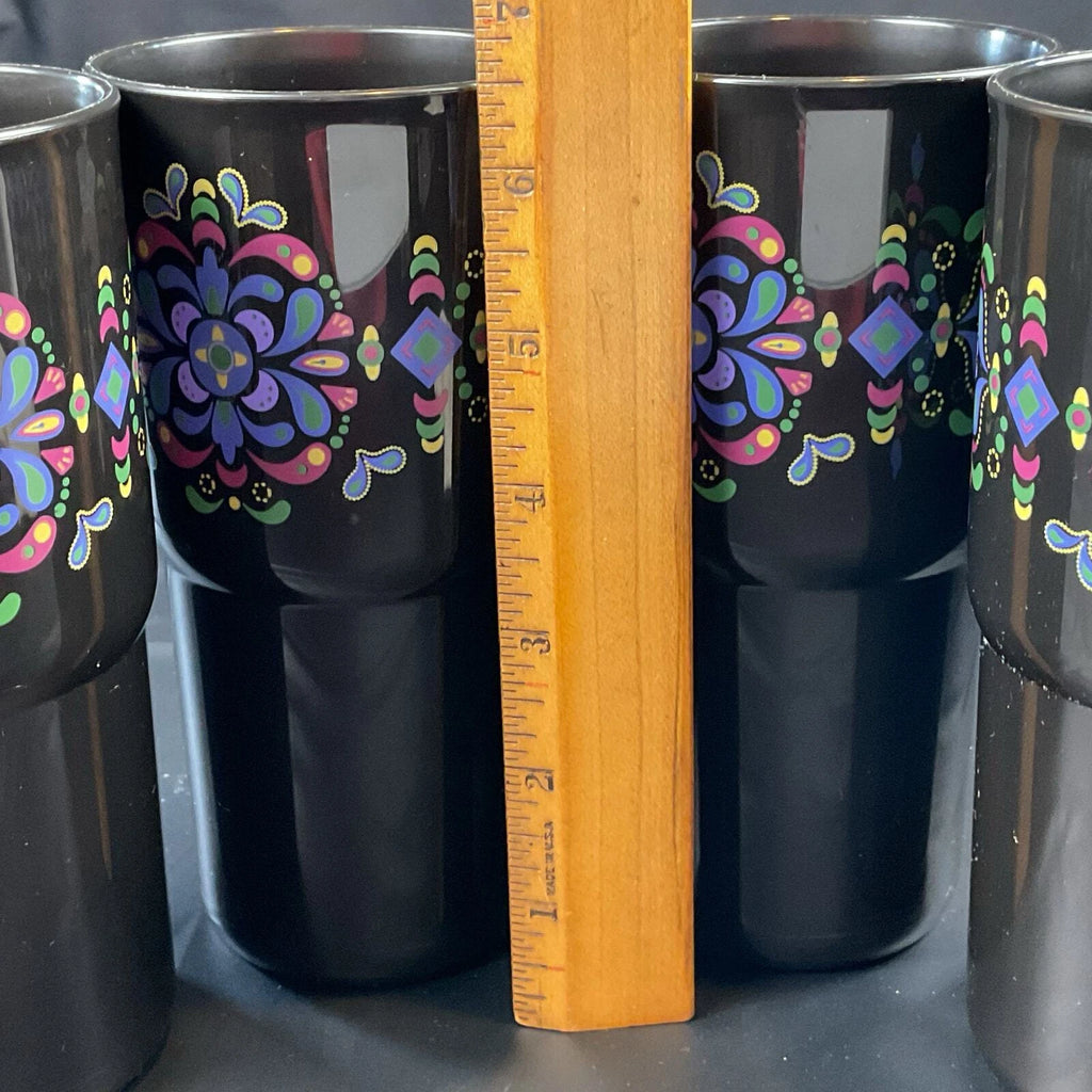 Tupperware Kaliopi Fiesta 16oz 500ml Tumbler Set of 4 Black Purple 2413E-6 | eBay