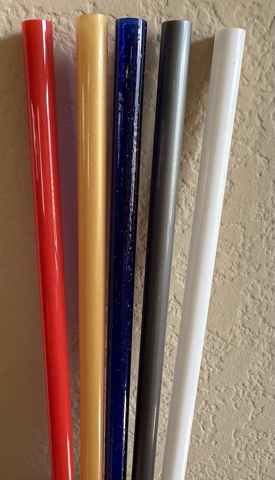 5-12” 40oz tumbler 10mm/FAT straws-Opaque WHiTE/Red-Silver/gold-Blue Glitter-SET | eBay