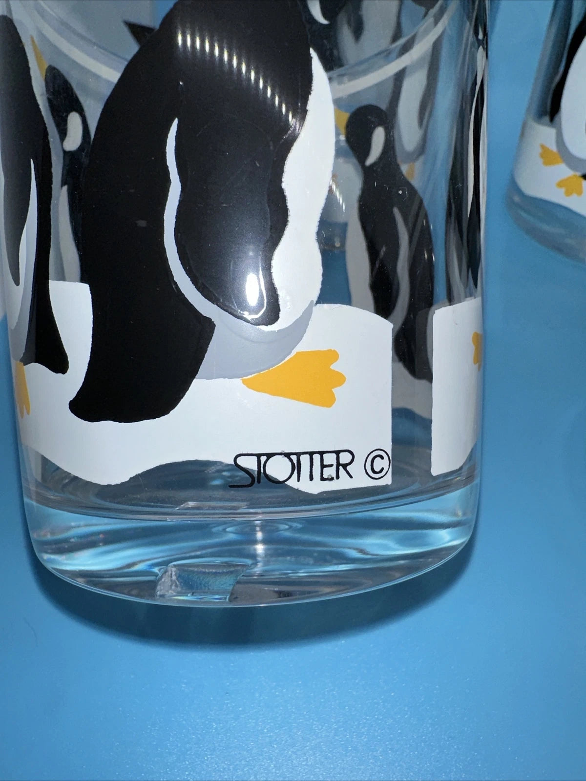 VINTAGE STOTTER PENGUIN DOUBLE OLD FASHION GLASSES SET OF SIX ~ FUN! | eBay