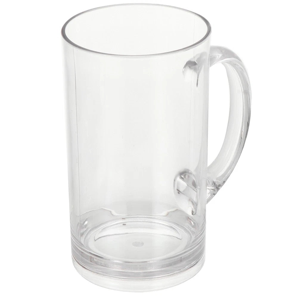 Set of 2 Transparent Beer Mug Glass Mugs Cup with Handle Drinking Clear | eBay