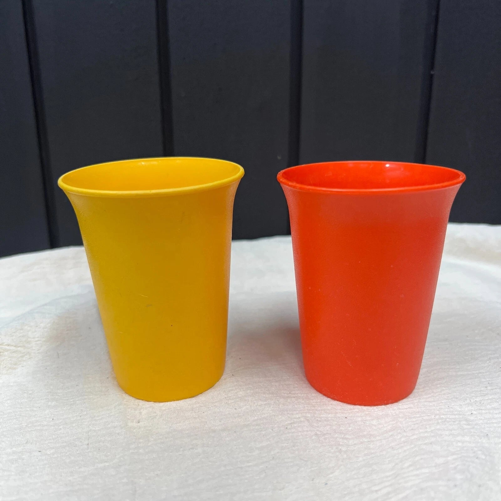 Set of 2 Vintage Tupperware Bell Tumbler Kids Cups #109 Yellow Orange Plastic | eBay