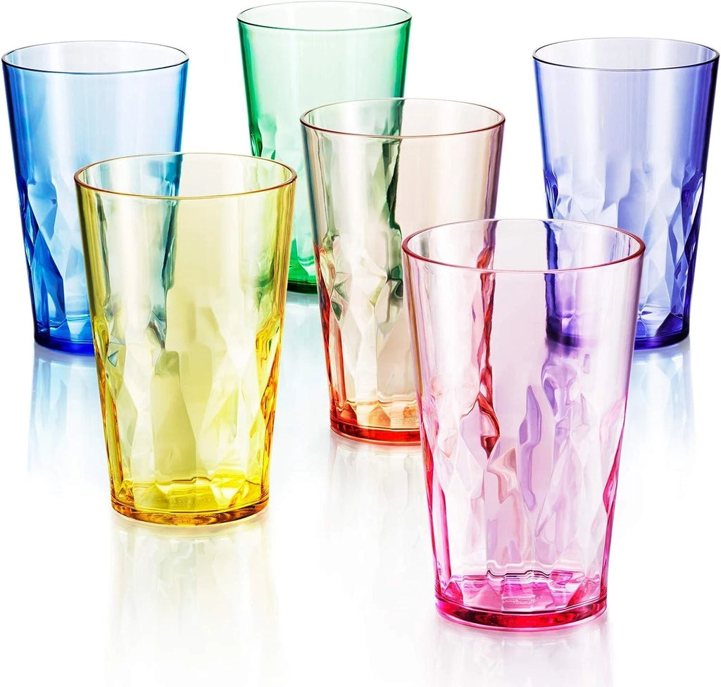 Vasos para beber premium irrompibles de 19 oz, juego de 6, plástico Tritan NUEVO | eBay