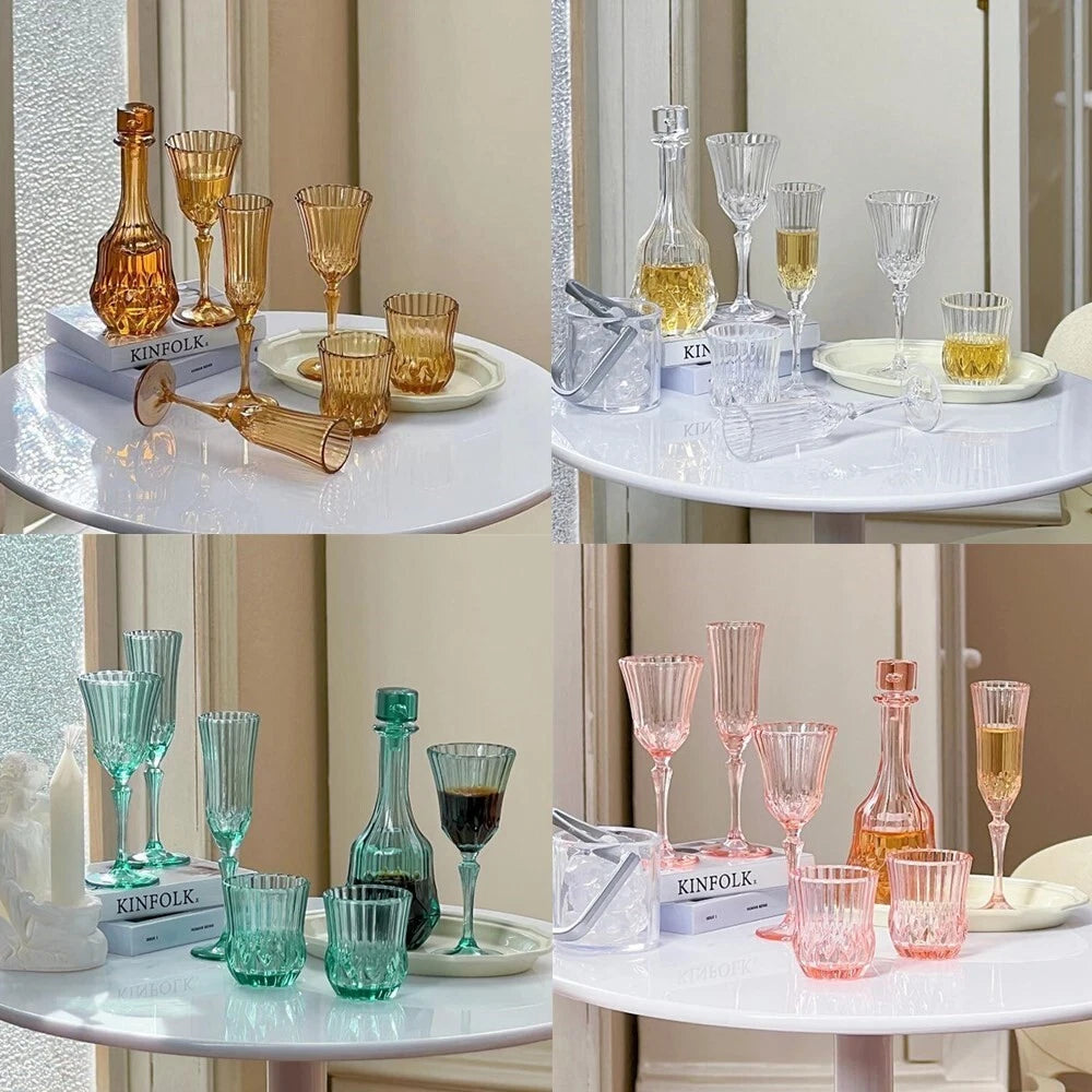 7Pcs/set Miniature Dollhouse 1/6 Wine Ware Bottle Decanter Flute Glass Drinks | eBay
