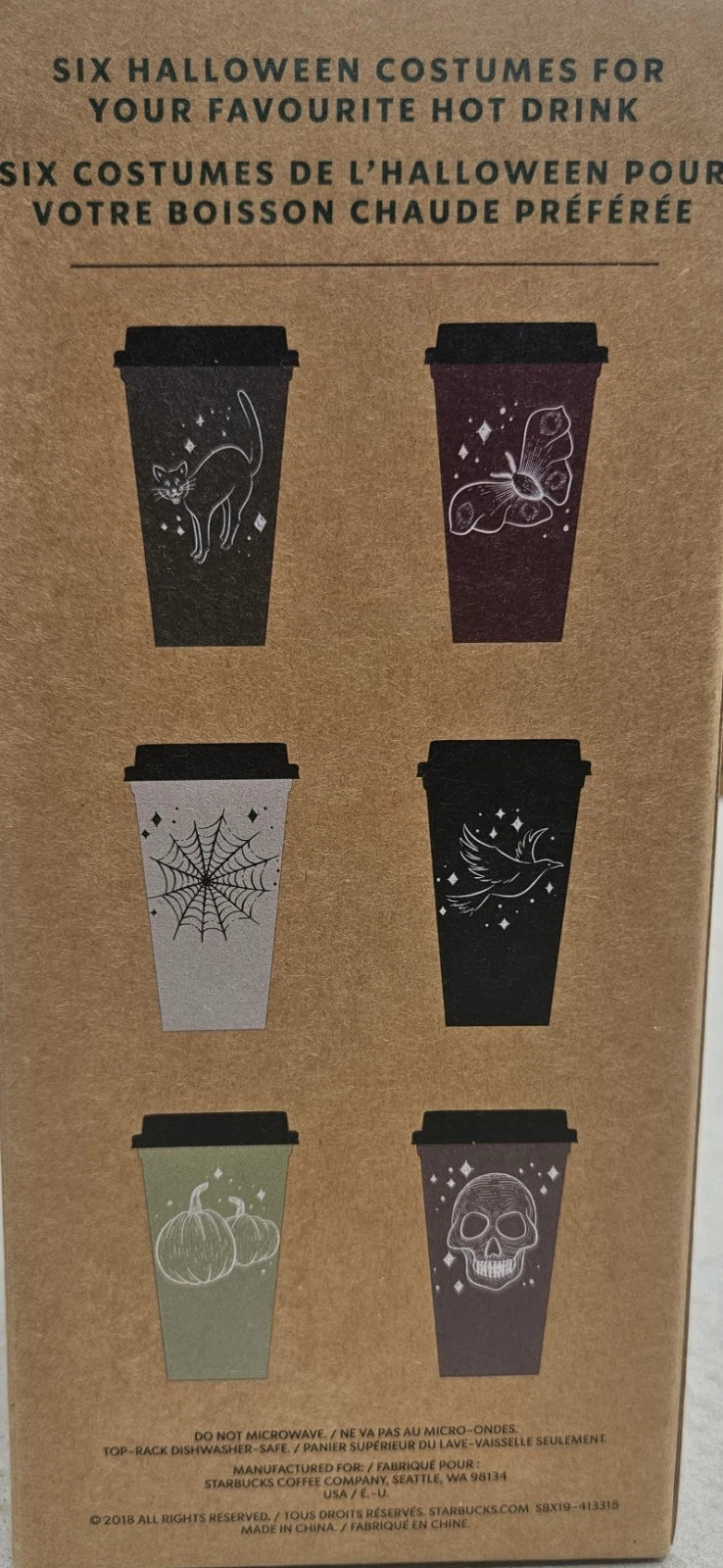 2019 Starbucks Halloween Reusable Hot Cups Limited Edition Cup Set Of 6 | eBay