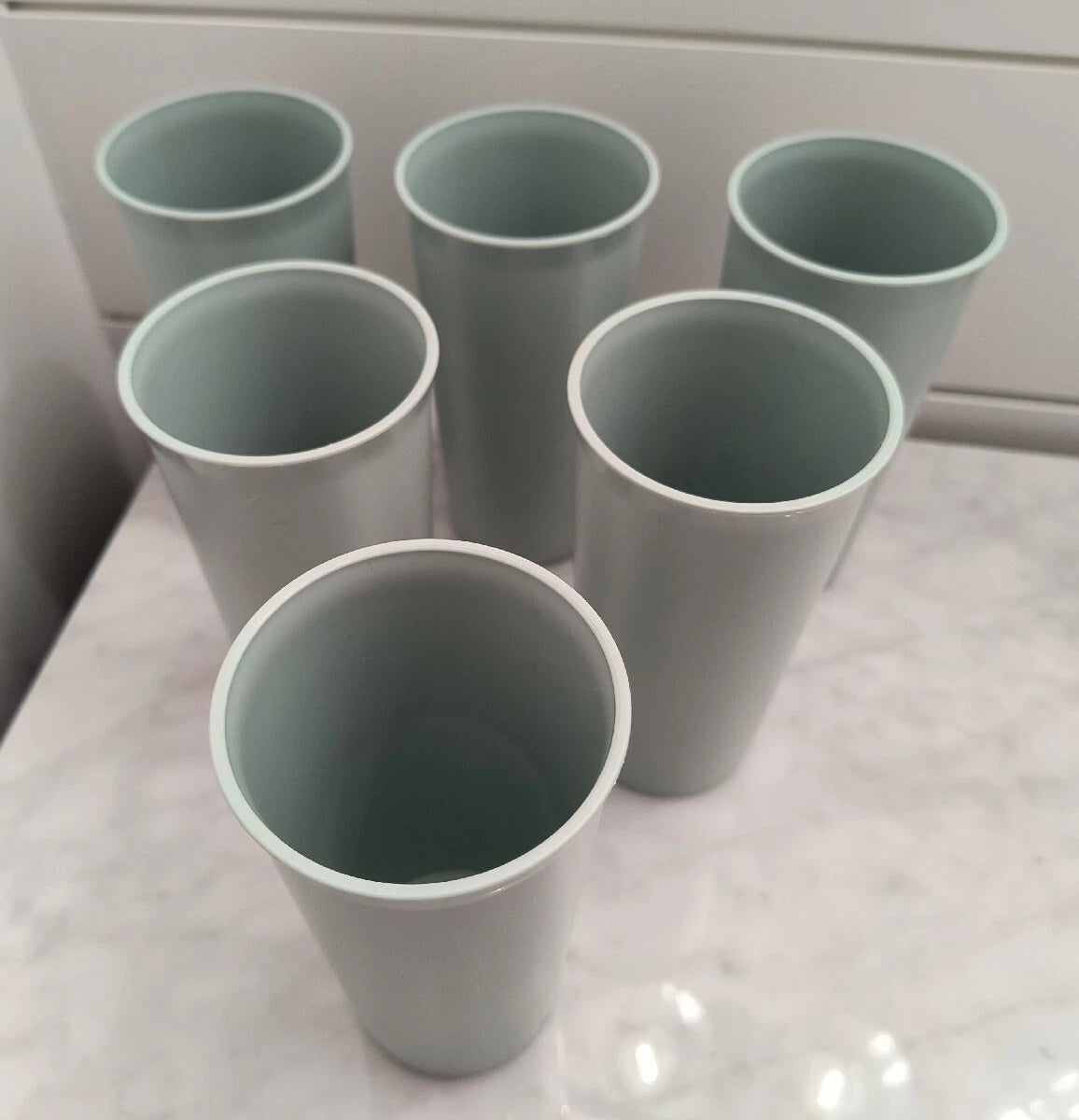 VINTAGE TUPPERWARE TUMBLERS - NEW Set of 6 - 9 oz. Mint/Sea Foam Green Tumblers | eBay