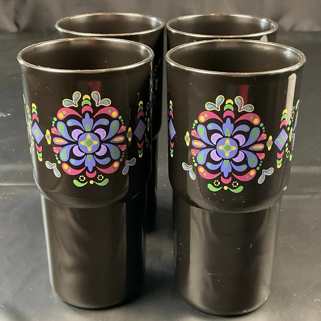 Tupperware Kaliopi Fiesta 16oz 500ml Tumbler Set of 4 Black Purple 2413E-6 | eBay