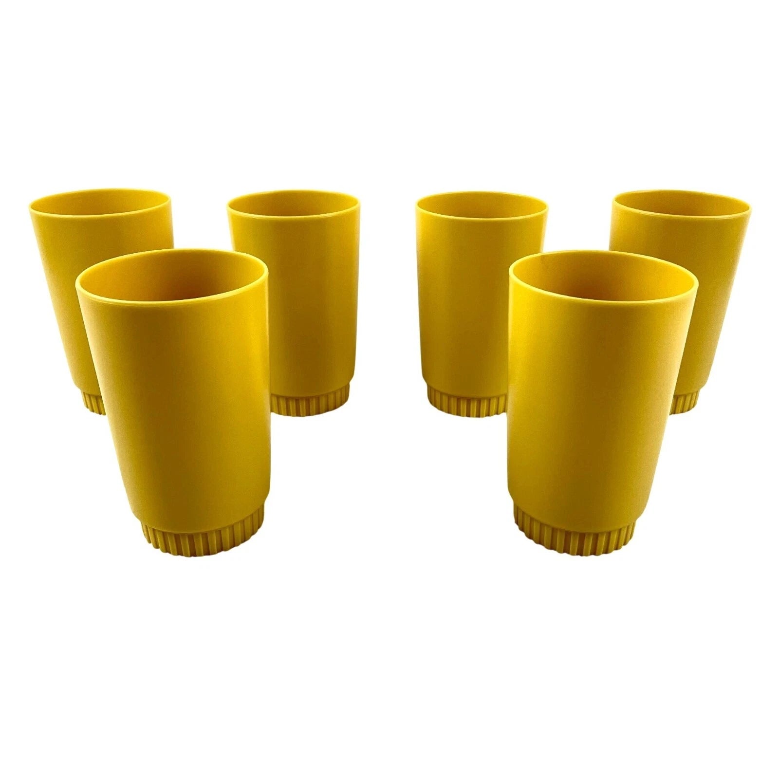 Lot of 6 Vintage Rubbermaid Harvest Gold Party Plan 8 oz Drinking Cups Tumblers | eBay