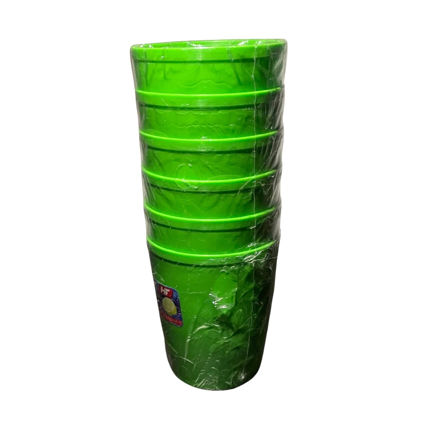 BPA Free 6 Green Plastic Cups Set Floral Embossed Design Stackable Reusable 8 oz | eBay