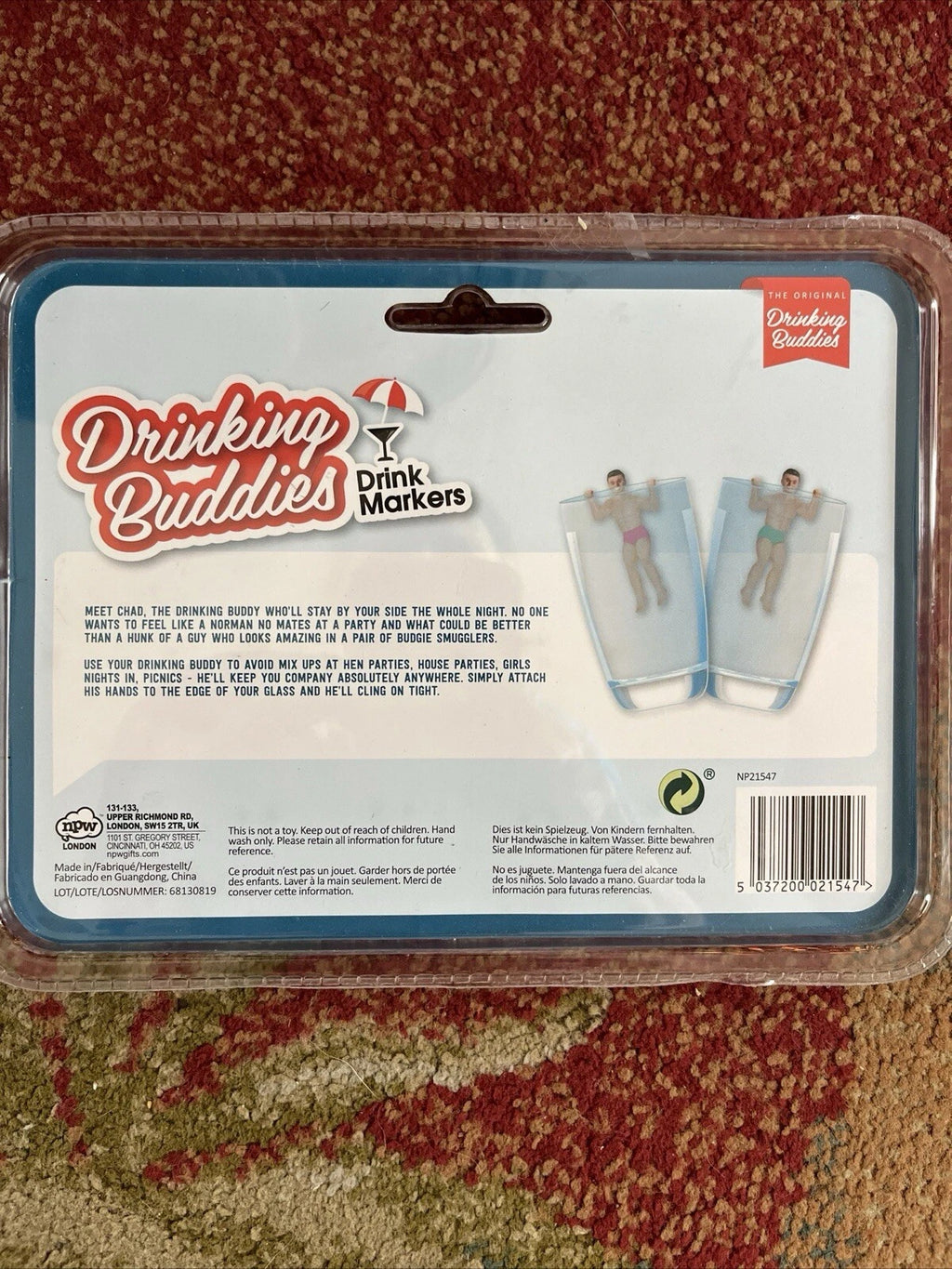 The Original Drinking Buddies Drink Markers Set of 6 NPW London ~ NEW & SEALED | eBay
