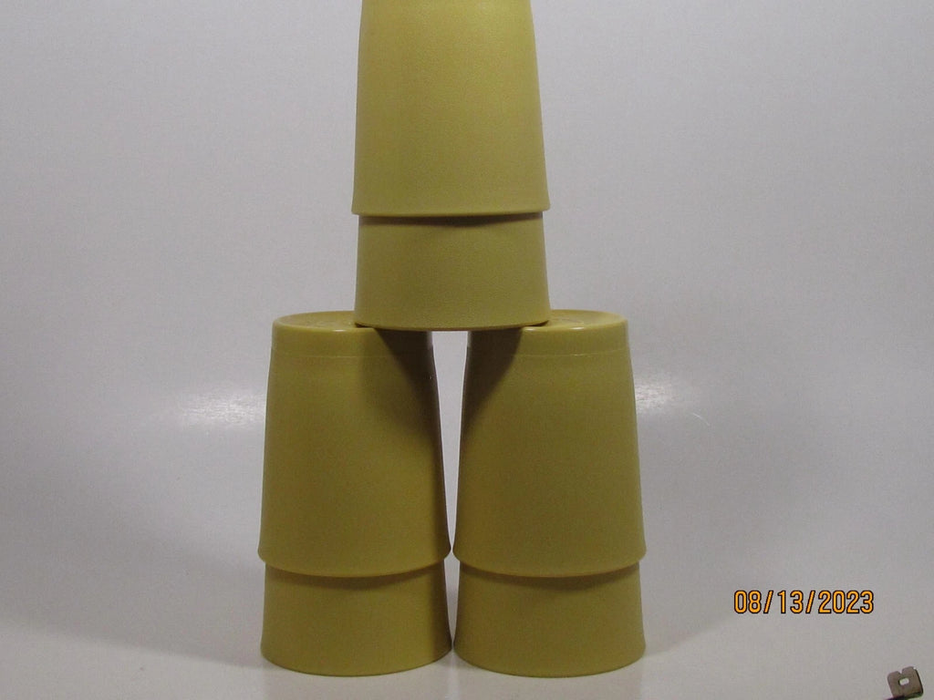 Tupperware Glasses 1251-8,9,10,11,12,17. 7 fl oz. Set of 6 in yellow | eBay
