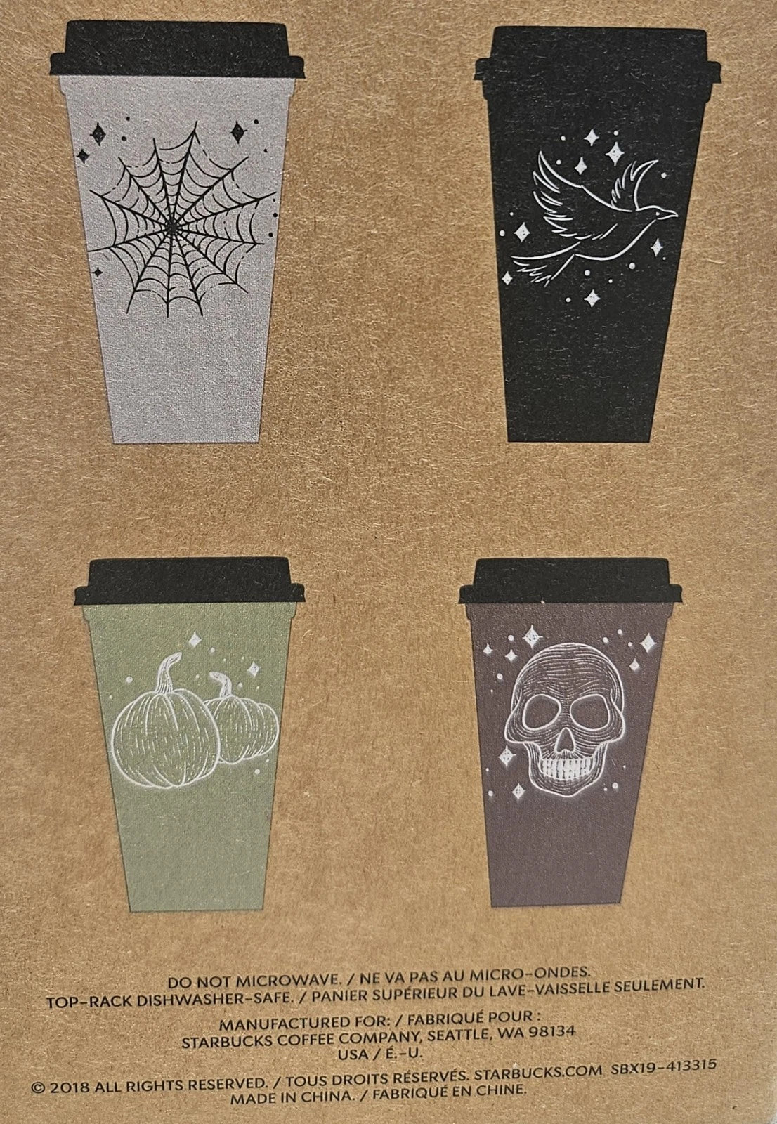 2019 Starbucks Halloween Reusable Hot Cups Limited Edition Cup Set Of 6 | eBay