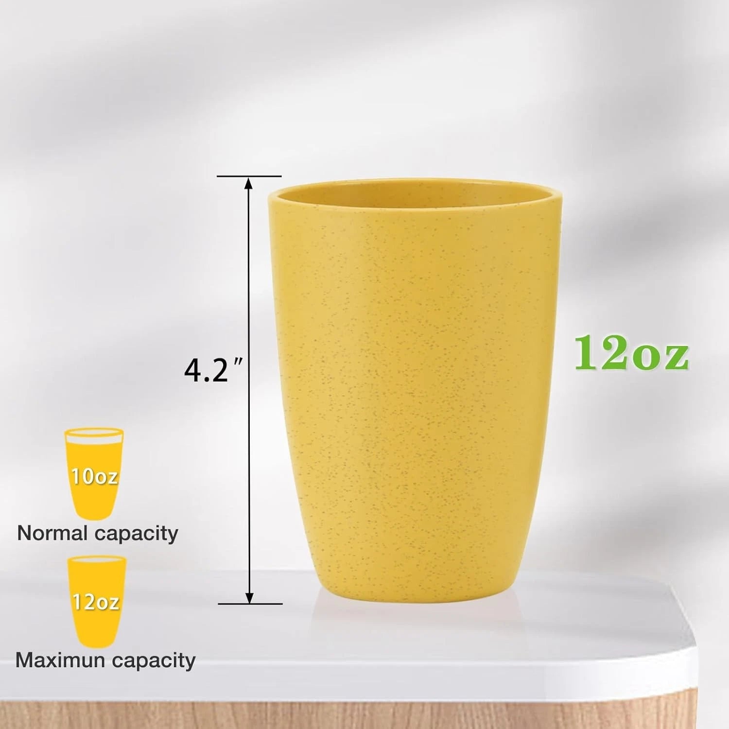 Mfacoy Wheat Straw Cups Set of 6, 12 oz 12 OZ, [COLOR(s) NOT SPECIFIED] | eBay