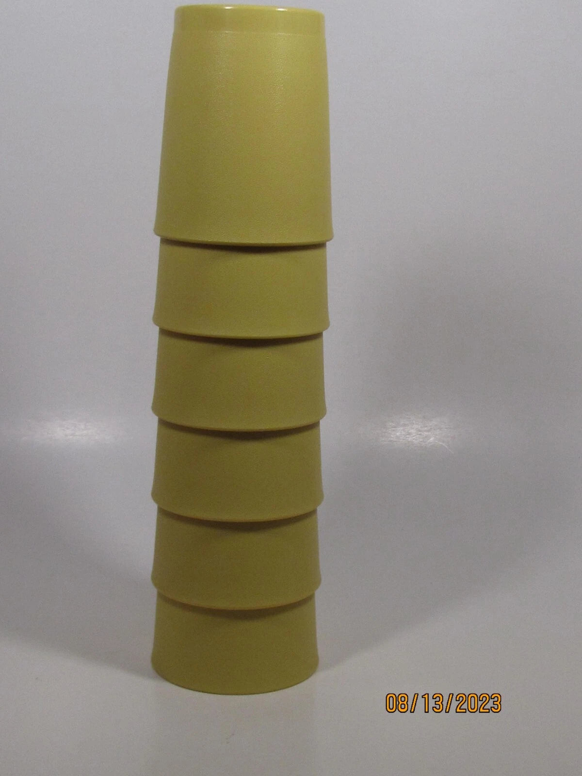 Tupperware Glasses 1251-8,9,10,11,12,17. 7 fl oz. Set of 6 in yellow | eBay
