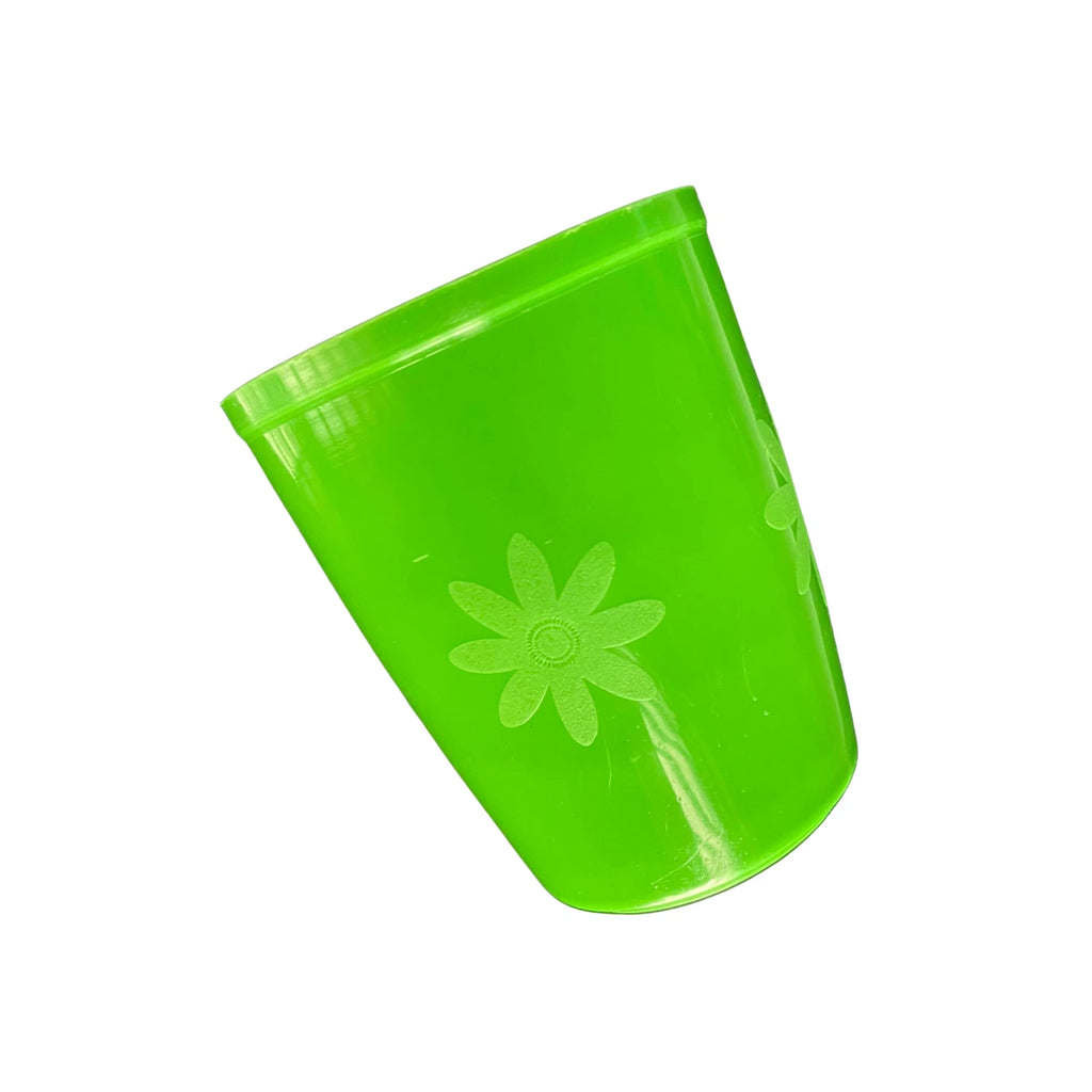 BPA Free 6 Green Plastic Cups Set Floral Embossed Design Stackable Reusable 8 oz | eBay
